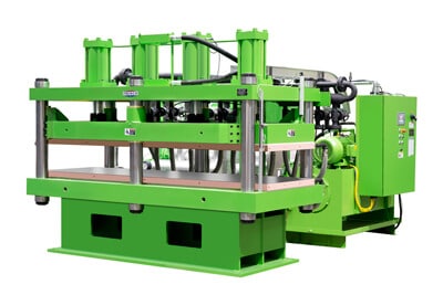 Green 270 Ton Automated Hydraulic Press with Multiple Heating Zones